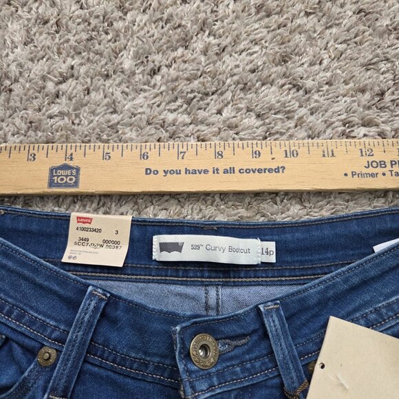 Levi's 529 Jeans Womens 14p Curvy Bootcut Denim Dark Wash Tags - Picture 3 of 8